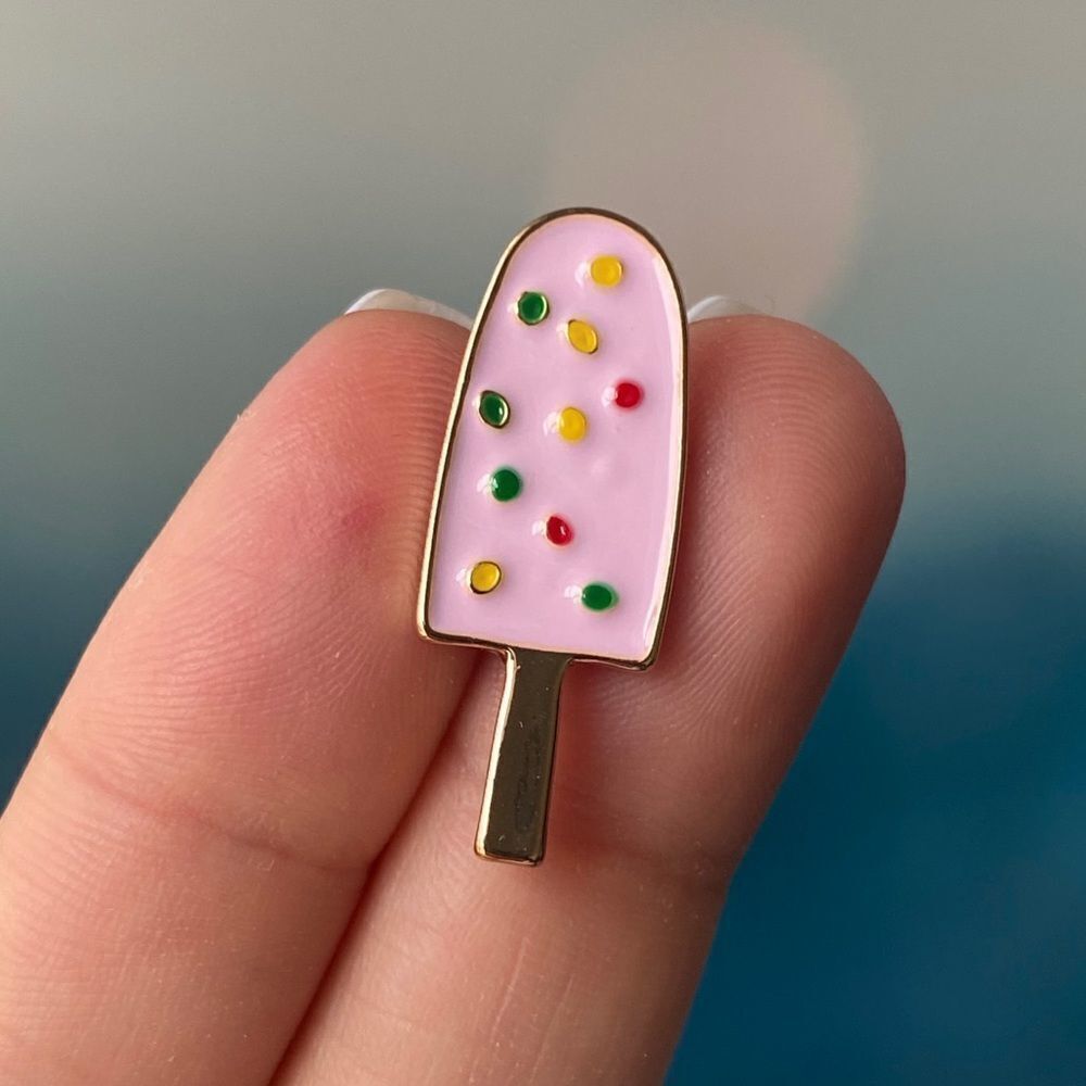 Pink Popsicle Enamel Pin/ Brooch Lapel